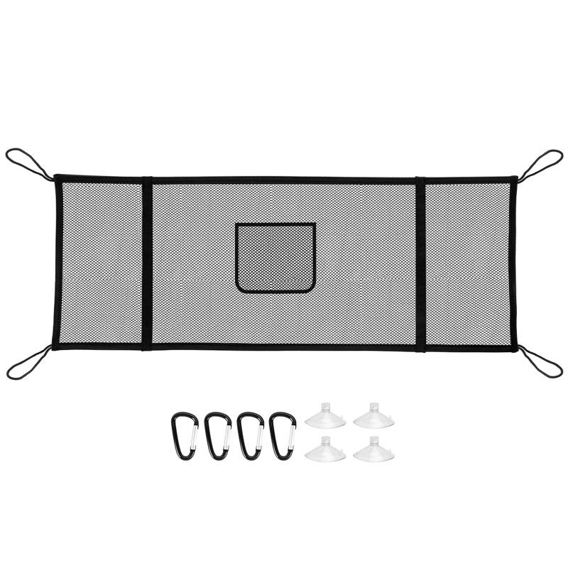 SUPAREE Aufbewahrungsnetz Wohnmobil Decke Gepäcknetz Wohnmobil Dach Gepäcknetz t5 Decke für Das Aufstelldach mit Haken und Saugnäpfen Kompatibel mit T5 T6 California von SUPAREE