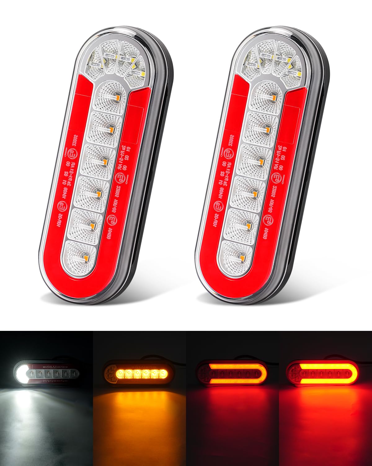 SUPAREE LED Rückleuchten Anhänger 12v LED Anhänger Rückleuchten set Anhänger LED Beleuchtung set 12-24 v für Trailer Truck Camper UTV UTE Vans (2 Stück) von SUPAREE