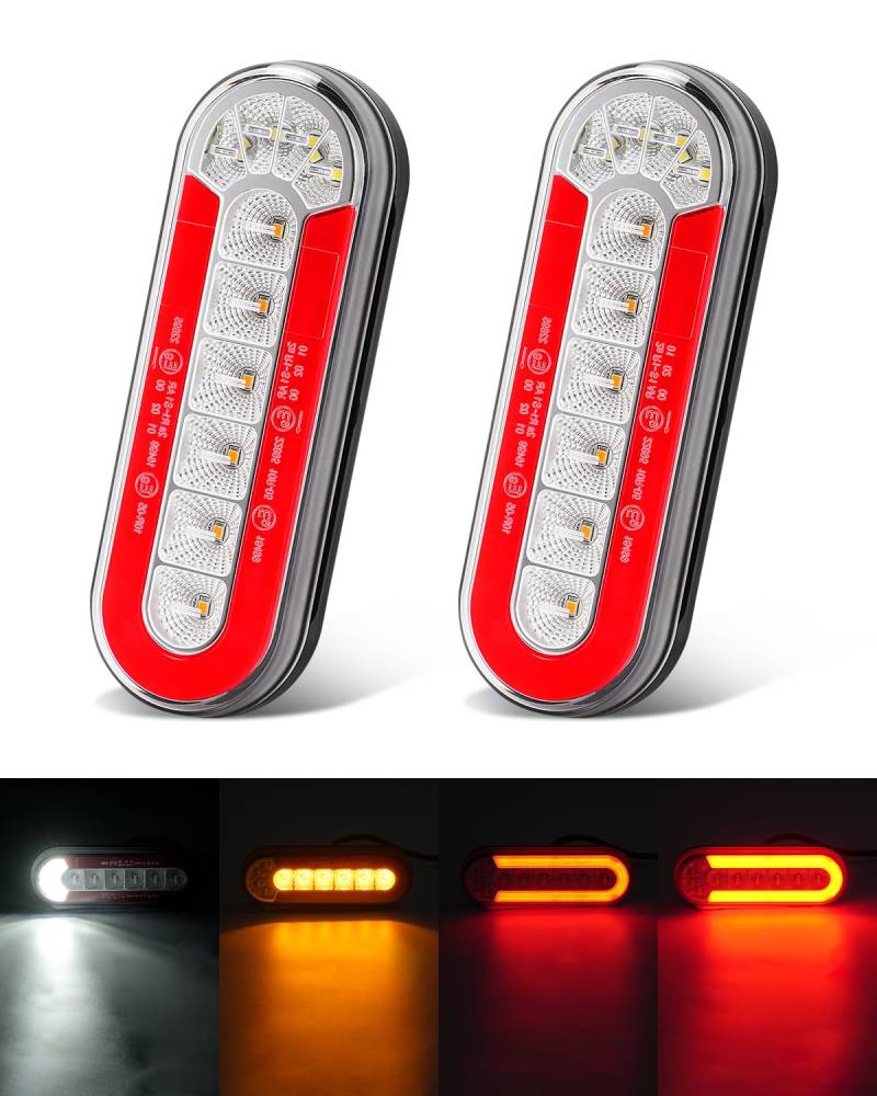 SUPAREE LED Rückleuchten Anhänger 12v LED Anhänger Rückleuchten set Anhänger LED Beleuchtung set 12-24 v für Trailer Truck Camper UTV UTE Vans (2 Stück) von SUPAREE