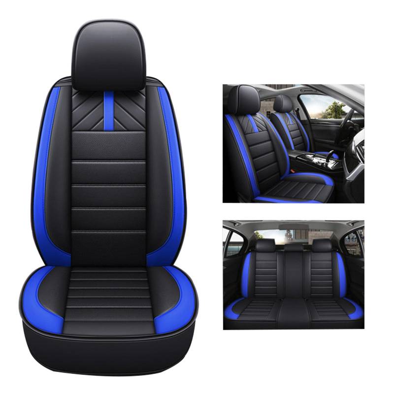 SUPBEI Carseat Sitzschutz, Autositzbezüge Full Set, Auto Seat Covers Vordersitze und Rücken, wasserdichte Autositzabdeckung, Auto Kissen Fit für die meisten Autos,Blau von SUPBEI