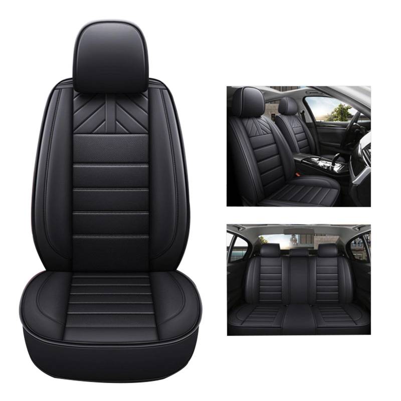 SUPBEI Carseat Sitzschutz, Autositzbezüge Full Set, Auto Seat Covers Vordersitze und Rücken, wasserdichte Autositzabdeckung, Auto Kissen Fit für die meisten Autos,Schwarz von SUPBEI