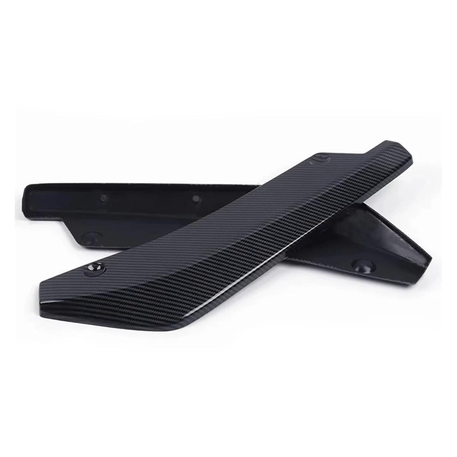 Heckspoilerlippe Für A4 B8 Diffusor Splitter Auto Vorne Hinten Stoßstange Streifen Lip Spoiler Scratch Protector Seite Rock Universal Kofferraumspoiler(Carbon Fiber Look) von SUPER DAFI