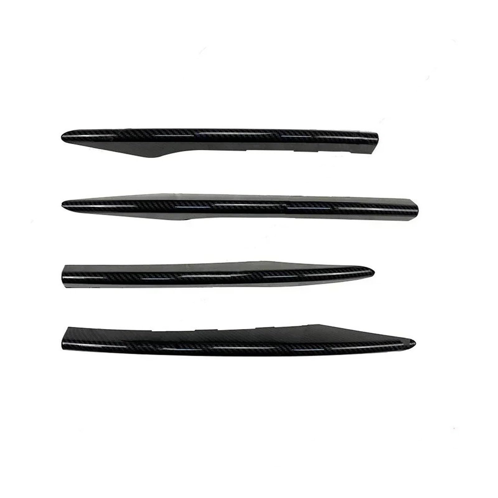 Kofferraumspoiler Hinten Auto Frontspoilerlippe Windmesserverkleidung Body Kits Splitter Tuning Für E-Klasse W213 E260 E300 E53 2021 2022 2023+ Heckstoßstangen-Spoiler(4Pcs Carbon Look) von SUPER DAFI