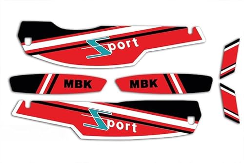 Aufkleber-Set Motobecane MBK 51 Sport, zum Dekorieren Ihres Motorobécane wie damals (komplettes Deko-Set) (Rot/Schwarz) von SUPER FABRIQUE