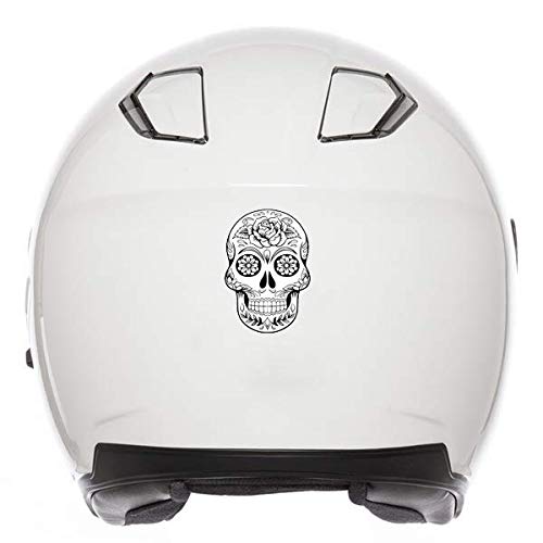 Aufkleber für Motorradhelm, reflektierend, Motiv: Mexikanischer Totenkopf von SUPER FABRIQUE