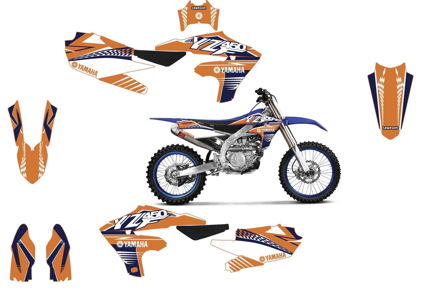 Komplettes Dekorationsset für Yamaha YZ450F 2018-2021 Motorrad (Orange) von SUPER FABRIQUE