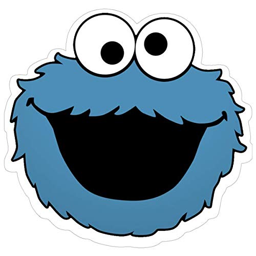 Retro-Aufkleber, reflektierend, für Helm Cookie Monster von SUPER FABRIQUE