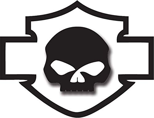 Retrolo-Sticker für Motorradhelm, Harley Davidson Skull von SUPER FABRIQUE
