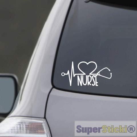 Herzschlag nurse Krankenschwester ca 20 cm Tuning Racing Rennsport Renndecal Aufkleber Sticker Decal aus Hochleistungsfolie Aufkleber Autoaufkleber Tuningaufkleber Racingaufkleber Rennaufkleber von von SUPERSTICKI