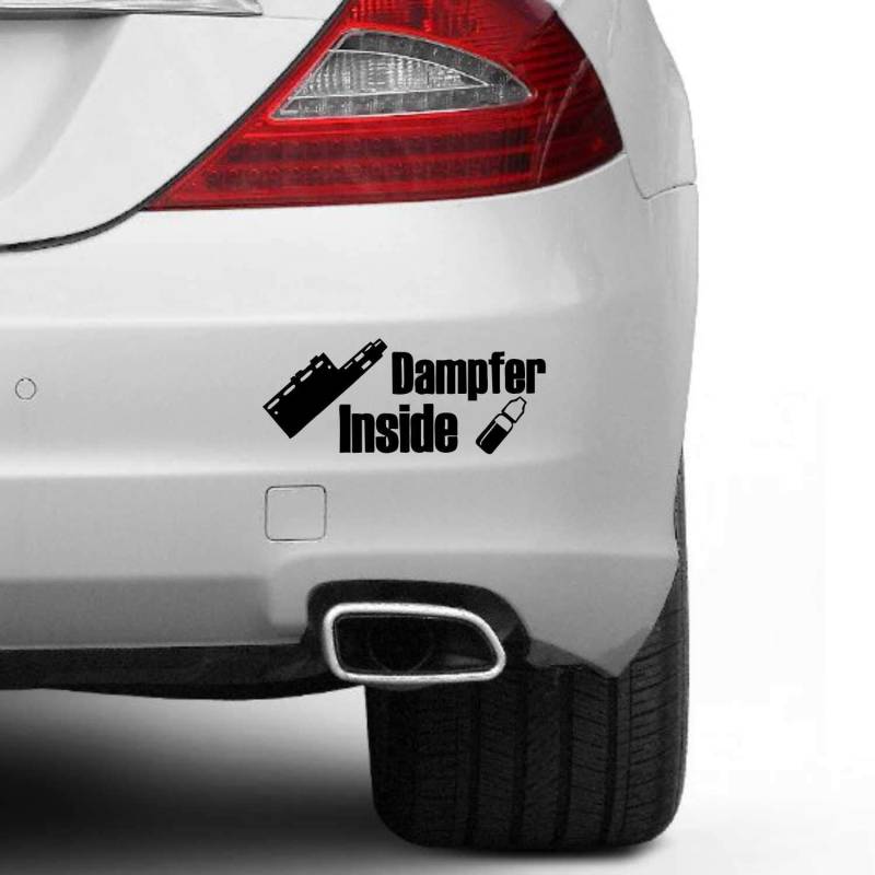 SUPERSTICKI Dampfer Inside Vape ca 20cm Auto Aufkleber Tuning Spruch Fun Lustig Aufkleber Decal Sticker aus Hochleistungsfolie von SUPERSTICKI