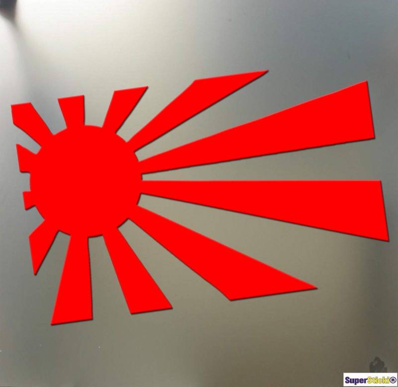 SUPERSTICKI Rising Sun JDM Sonne Japan 20cm Aufkleber Sticker Decal aus Hochleistungsfolie Aufkleber Autoaufkleber Tuningaufkleber Racingaufkleber Rennaufkleber von aus Hochleistungsfolie für a von SUPERSTICKI