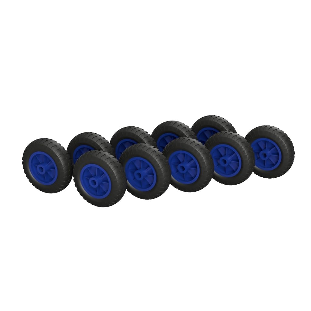 10 x PU Rad Ø 160 mm Gleitlager Kompressor Rolle Sliprolle PANNENSICHER, schwarz/blau von SUPROD