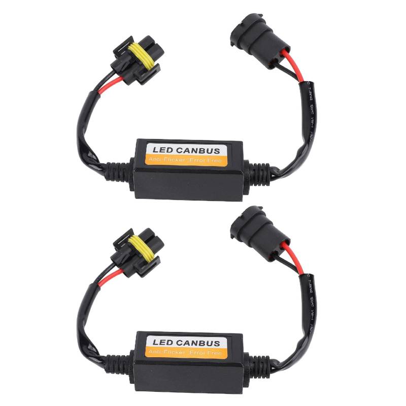 2er-Pack LED-Scheinwerfer-Canbus-Decoder mit H8-H9-H11-Anschluss, Anti-Flacker-Kabelbaum-Fehlerwiderstand-Unterdrückungskondensator für Fahrzeugscheinwerfer von SUPYINI