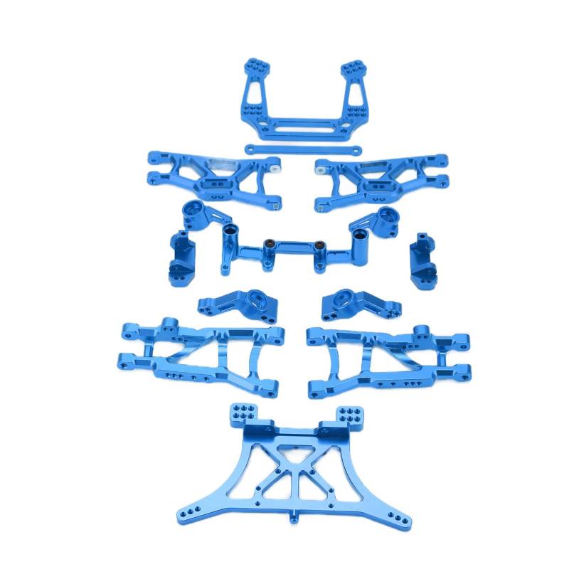 Aluminiumlegierung Vorderen Hinterrad -Armkit für Traxxas RC -Lenkbecher, CNC -Lenkgruppe Set Accessoires für Traxxas Slash (Blau) von SUPYINI