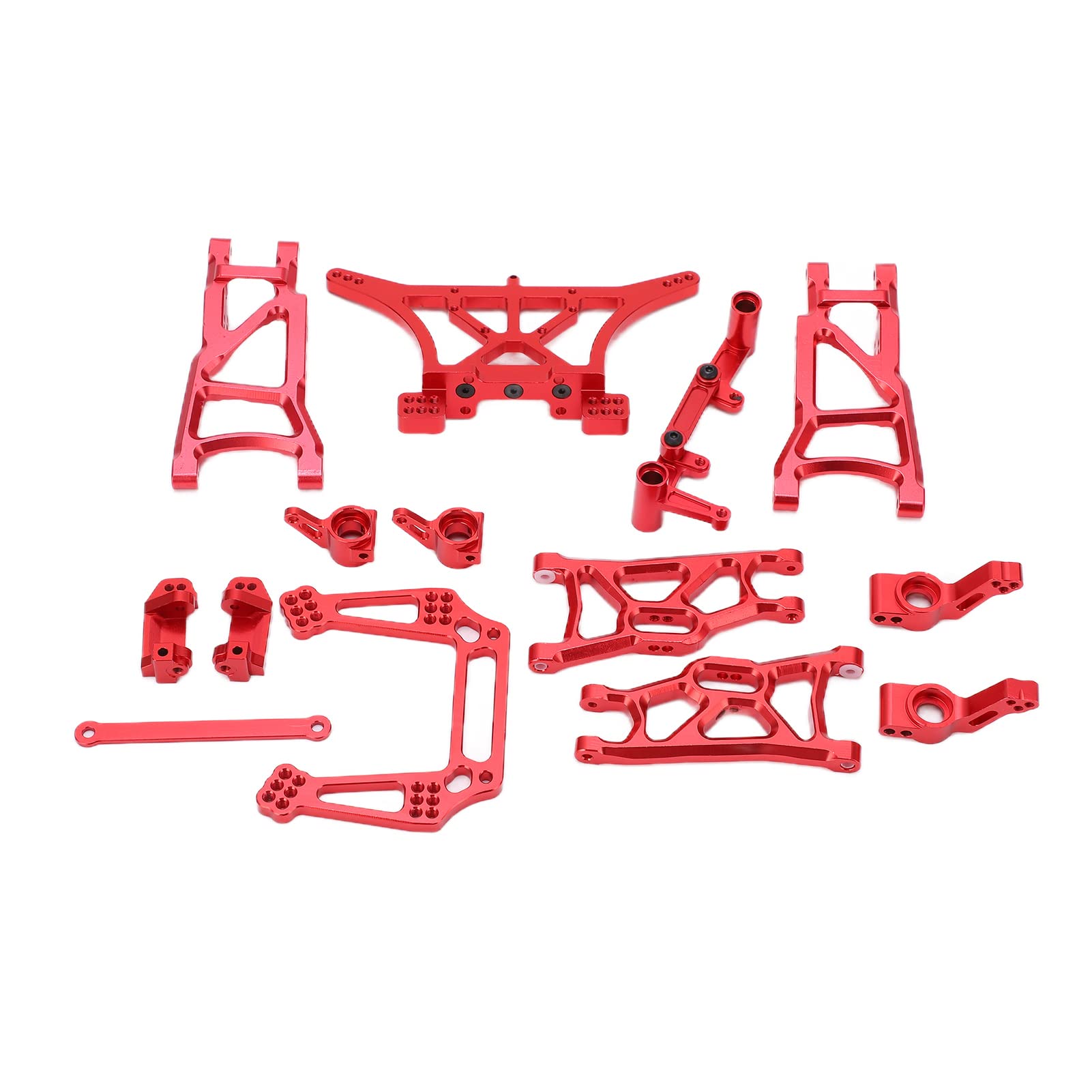 Aluminiumlegierung Vorderen Hinterrad -Armkit für Traxxas RC -Lenkbecher, CNC -Lenkgruppe Set Accessoires für Traxxas Slash (Rot) von SUPYINI