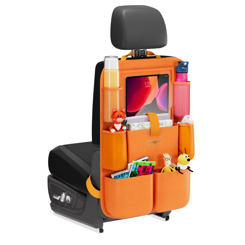 SURDOCA Autositz-Organizer – 4th Generation verbesserter Auto Rücksitz für bis zu 11-Zoll Tablet, 8 Taschen, Kinderspielzeug-Aufbewahrung, wasserdichter Rücksitzschutz für Kinder von SURDOCA