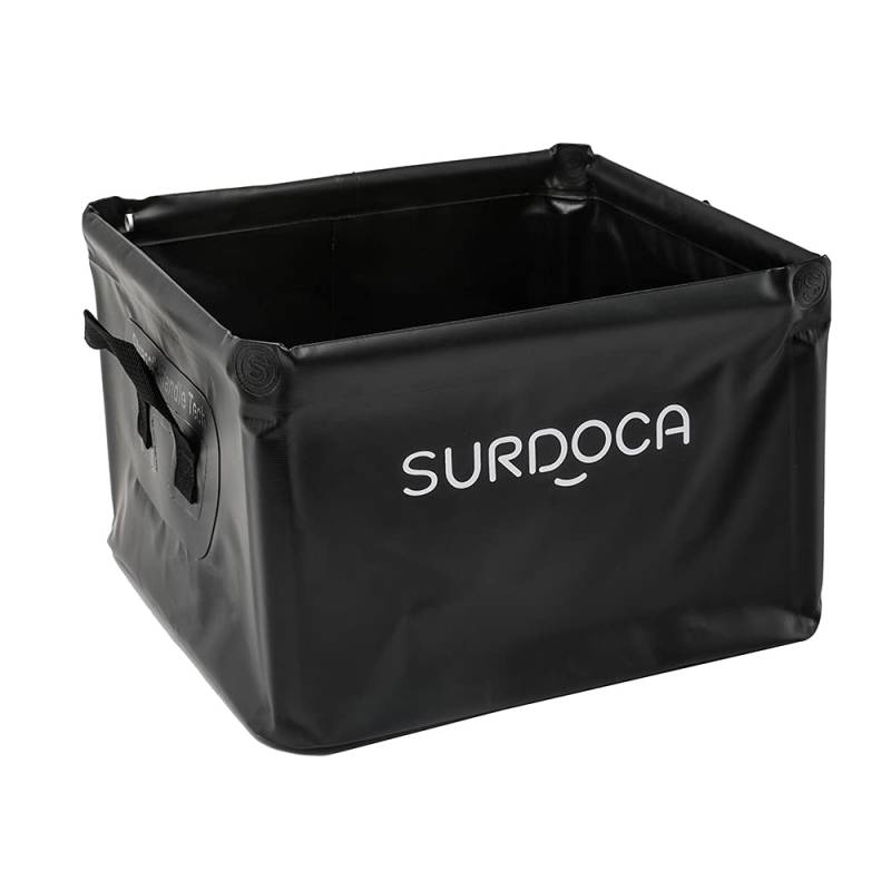 SURDOCA Multifunktionale Faltbare Aufbewahrungsbox Auto Kofferraum, Vollständig Wasserdicht Auto Kofferraum Organizer Klein,Auto Faltbox,Car Organizer,Kofferraumtasche,18 Liter, Schwarz 1 Stück von SURDOCA