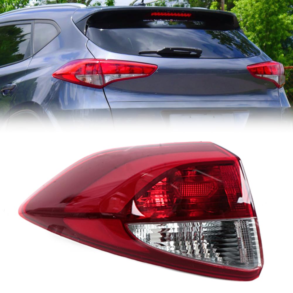 SUROK Rücklicht Rückleuchte für Hyundai Tucson 2015-2018, Auto Rücklicht Montage Bremslicht Blinker Links Rechts Ersatzteile,Left-Outside 1PCS von SUROK