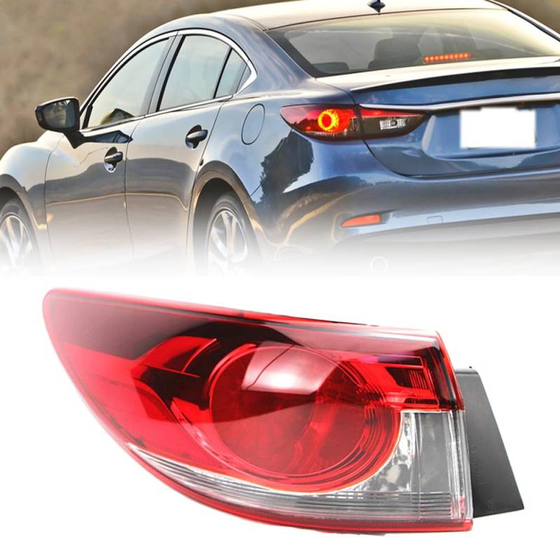 SUROK Rücklicht Rückleuchte für Mazda 6 Atenza 2014 2015 2016, Auto Rücklicht Montage Bremslicht Blinker Links Rechts Ersatzteile,Left-Outside 1PCS von SUROK