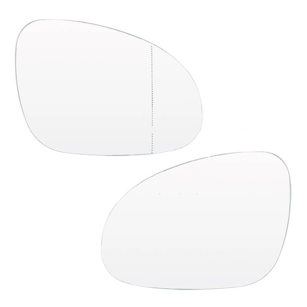 Ersatzspiegelglas Für Golf 5 MK5 Für Jetta Für Passat B6 2006-2009 Auto Links Rechts Seite Rückspiegel Flügel Weiß Glas Erhitzt Auto Teile Rückansicht(Left Right) von SUSHUANG