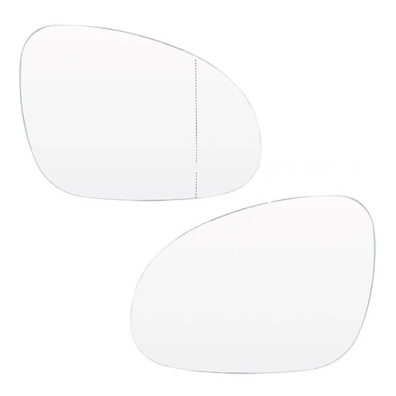 Ersatzspiegelglas Für Golf 5 MK5 Für Jetta Für Passat B6 2006-2009 Auto Links Rechts Seite Rückspiegel Flügel Weiß Glas Erhitzt Auto Teile Rückansicht(Left Right) von SUSHUANG