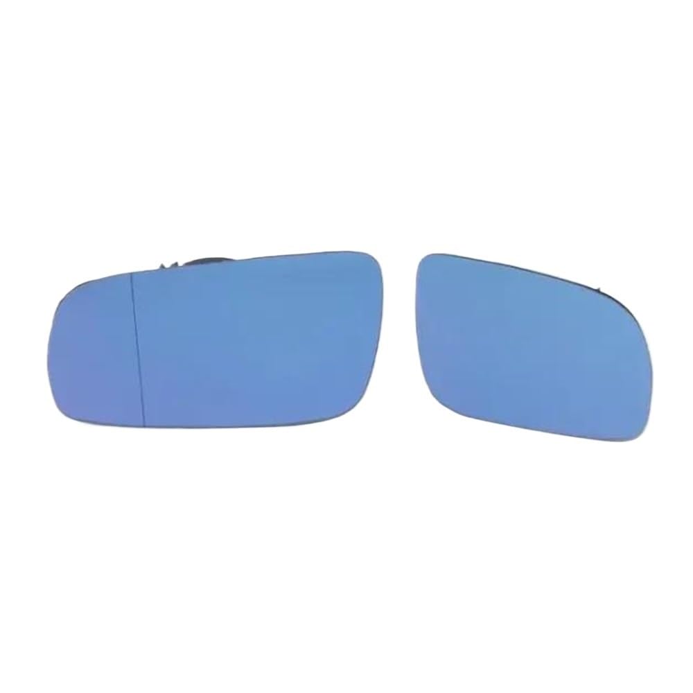 Ersatzspiegelglas Links & Rechts Weiß & Blau Für Golf 4 Für JETTA MK4 Für Passat B5 Für Bora Auto Seite Beheizte Rückspiegel Glas 1J1857521 1J1857522(Blue a pair) von SUSHUANG