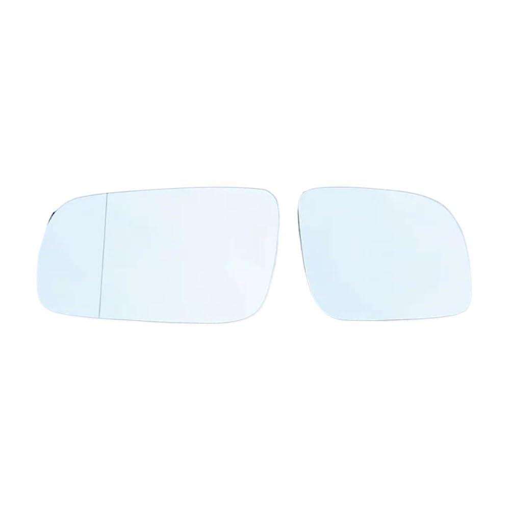 Ersatzspiegelglas Links & Rechts Weiß & Blau Für Golf 4 Für JETTA MK4 Für Passat B5 Für Bora Auto Seite Beheizte Rückspiegel Glas 1J1857521 1J1857522(White a pair) von SUSHUANG