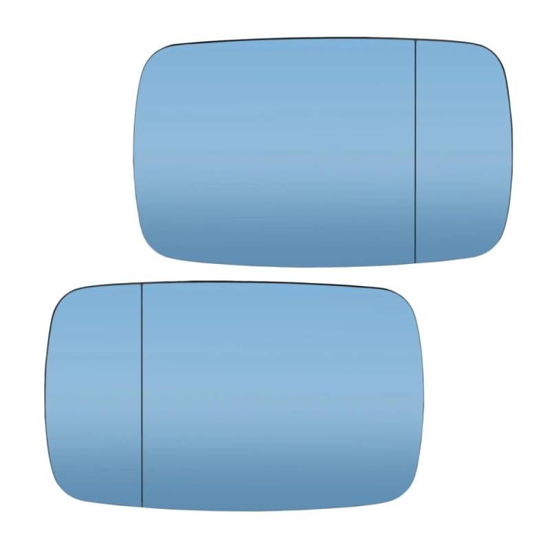 Ersatzspiegelglas Tür-Seitenspiegelglas Blaue Rückansicht Für Aufkleben Mit Kleber Für 3er-5er-Serie E39 E46 320i 330i 325 525i 1997–2005(Left and Right) von SUSHUANG