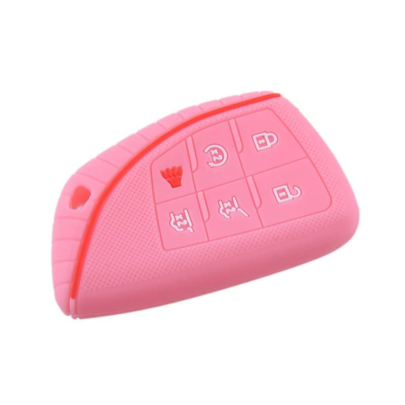 SUSQVHVCK 13537962 13541567 13537964 Rosa Auto Silikon 6 Tasten Key Cover Fall FOB Kompatibel for Chevrolet kompatibel for Suburban kompatibel for Tahoe Schlüsseletui von SUSQVHVCK