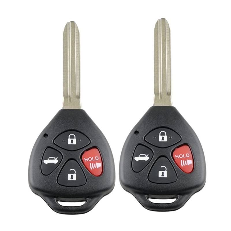 SUSQVHVCK 2 x Car Smart Remote-Schlüssel 4-Taste 314.4 MHz Kompatibel for Toyota kompatibel for CamRY 2007 2008 2009 2010 HYQ12BBY. Schlüsseletui von SUSQVHVCK