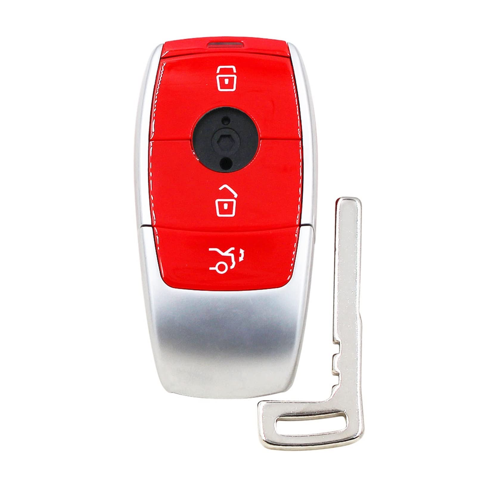 SUSQVHVCK 3-Taste Remote-Auto-Schlüssel-Shell-Gehäuse-Gehäuse rot schwarz weiße Farbe kompatibel for Mercedes-kompatibel for Benz C200L E300L S320 GLC Schlüsseletui(Red) von SUSQVHVCK