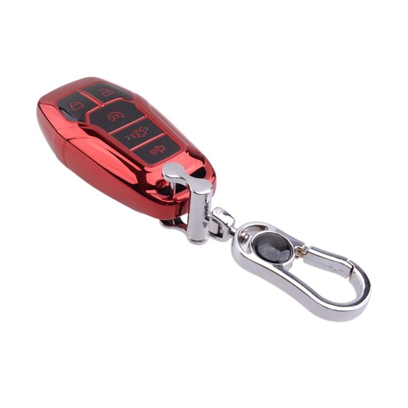 SUSQVHVCK Auto 5 Tasten Remote Key FOB Cover Case Shell Kompatibel for Lincoln Mkz mkc mkx. Kompatibel for Ford-kompatiblem for Fusion kompatibel for for Explorer kompatibel for Mustang Schlüsseletui von SUSQVHVCK