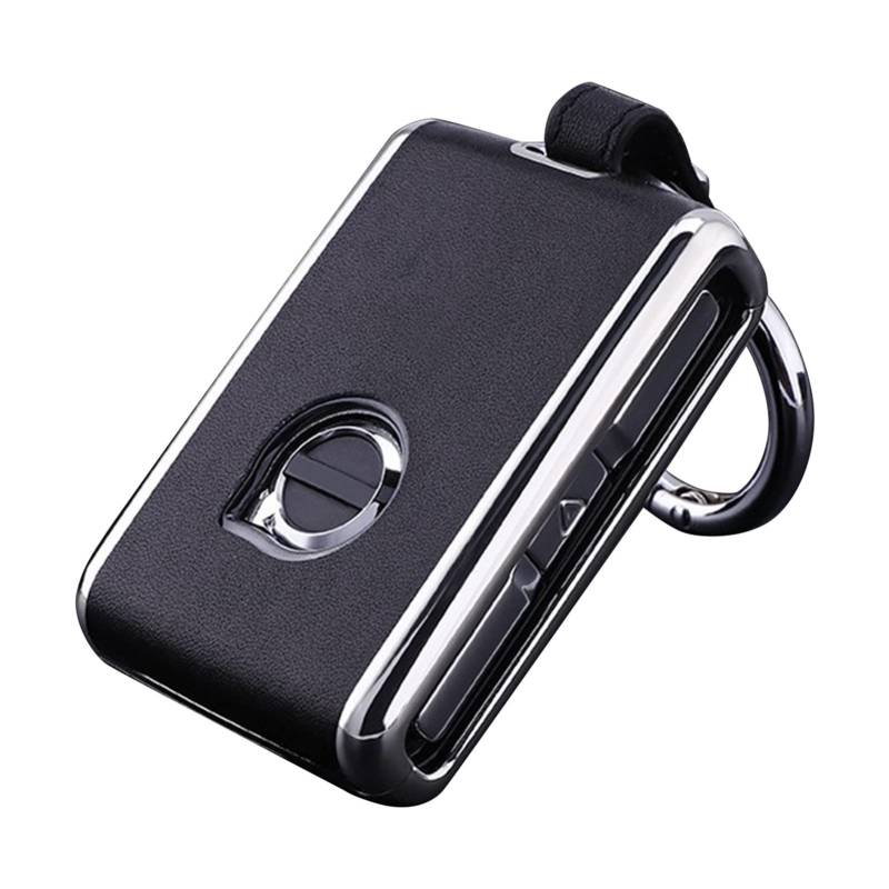 SUSQVHVCK Auto-Fernbedienung-Key-FOB-Cover-Shell Protector-Hülle for Schlüsselketten-Zubehör, das for Volvo kompatibel ist S60 S80 S90 C30 V70 V90 XC40 XC60 XC70 Schlüsseletui(schwarz) von SUSQVHVCK