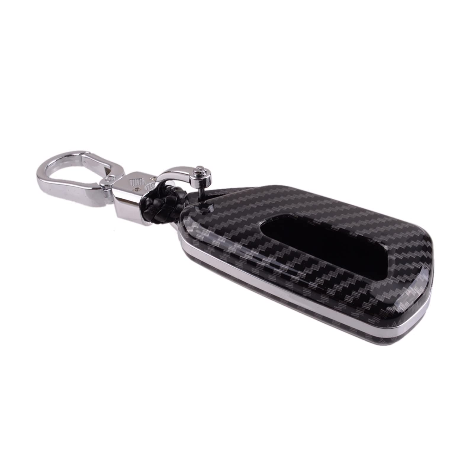 SUSQVHVCK Autokette Kohlefaserstil Abs Remote-Key-FOB-Abdeckung Schutzhülle-Hülle for dem Schlüssel, der for kompatibel ist Vw. Kompatibel for Golf. GTI MK8 ID.4 2021 Schlüsseletui von SUSQVHVCK