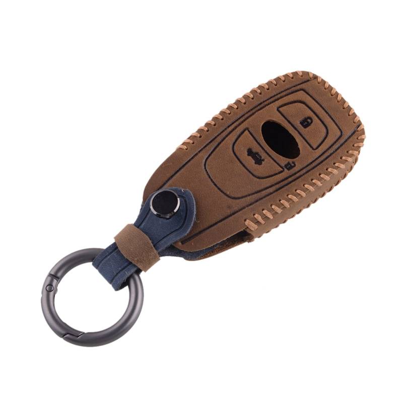 SUSQVHVCK Remote Key Case Cover Shell Fob Halter Leder for Subaru kompatibel BRZ. Kompatibel for Förster kompatibel for der Impreza sti WRX XV. Kompatibel for Crosstrestrek. Schlüsseletui(Brown2) von SUSQVHVCK