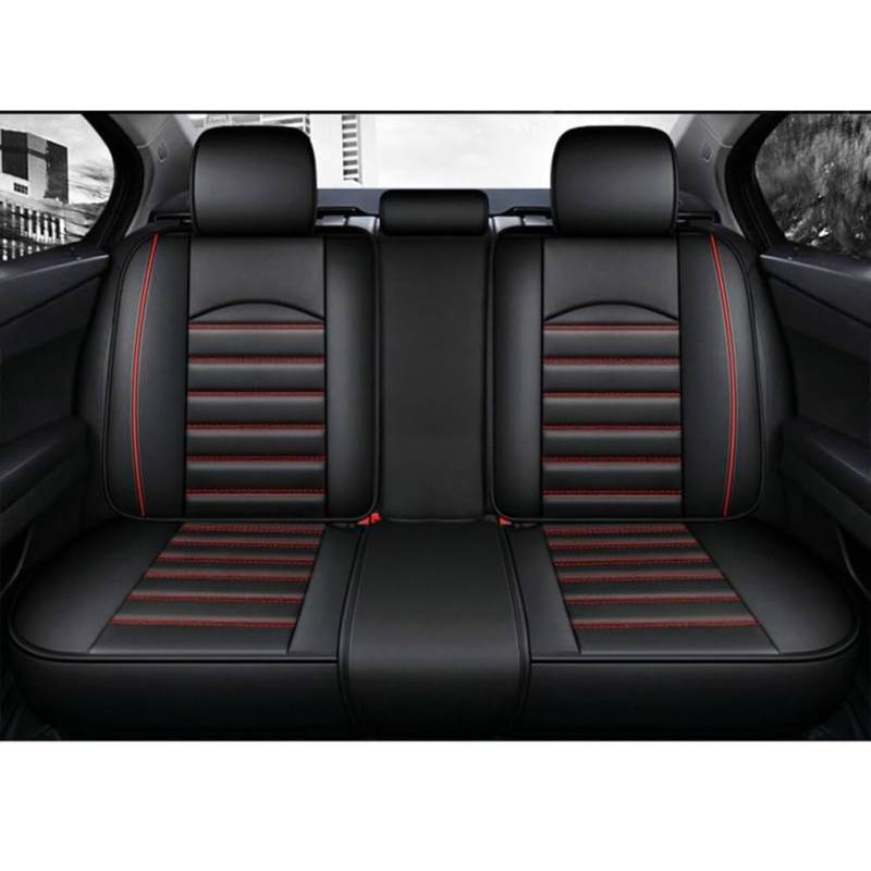 SUTORRY Autositzbezüge,kompatibel mit Audi A8 Limousine D3 (5Seats) SWB 2002-2009, Autozubehör Innenraum,2-Black-Red von SUTORRY