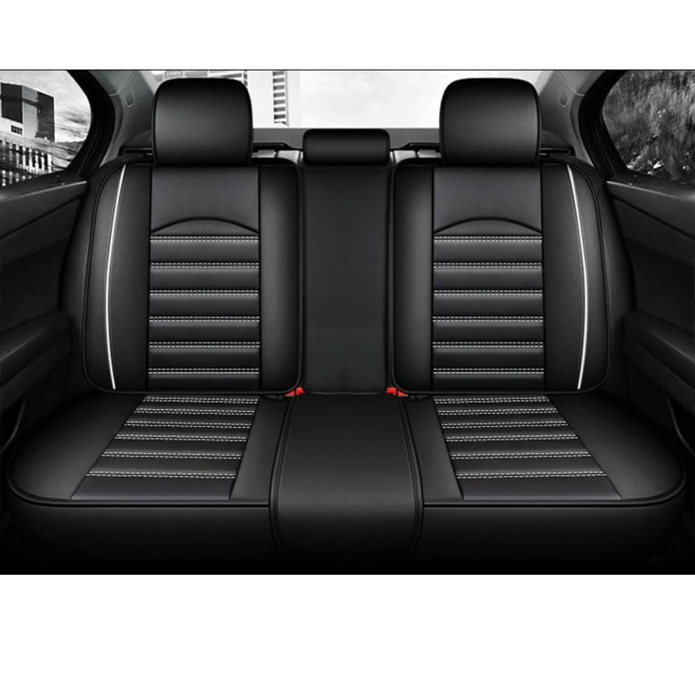SUTORRY Autositzbezüge,kompatibel mit BMW 7 Series F01 2013-2015, Autozubehör Innenraum,3-Black-White von SUTORRY