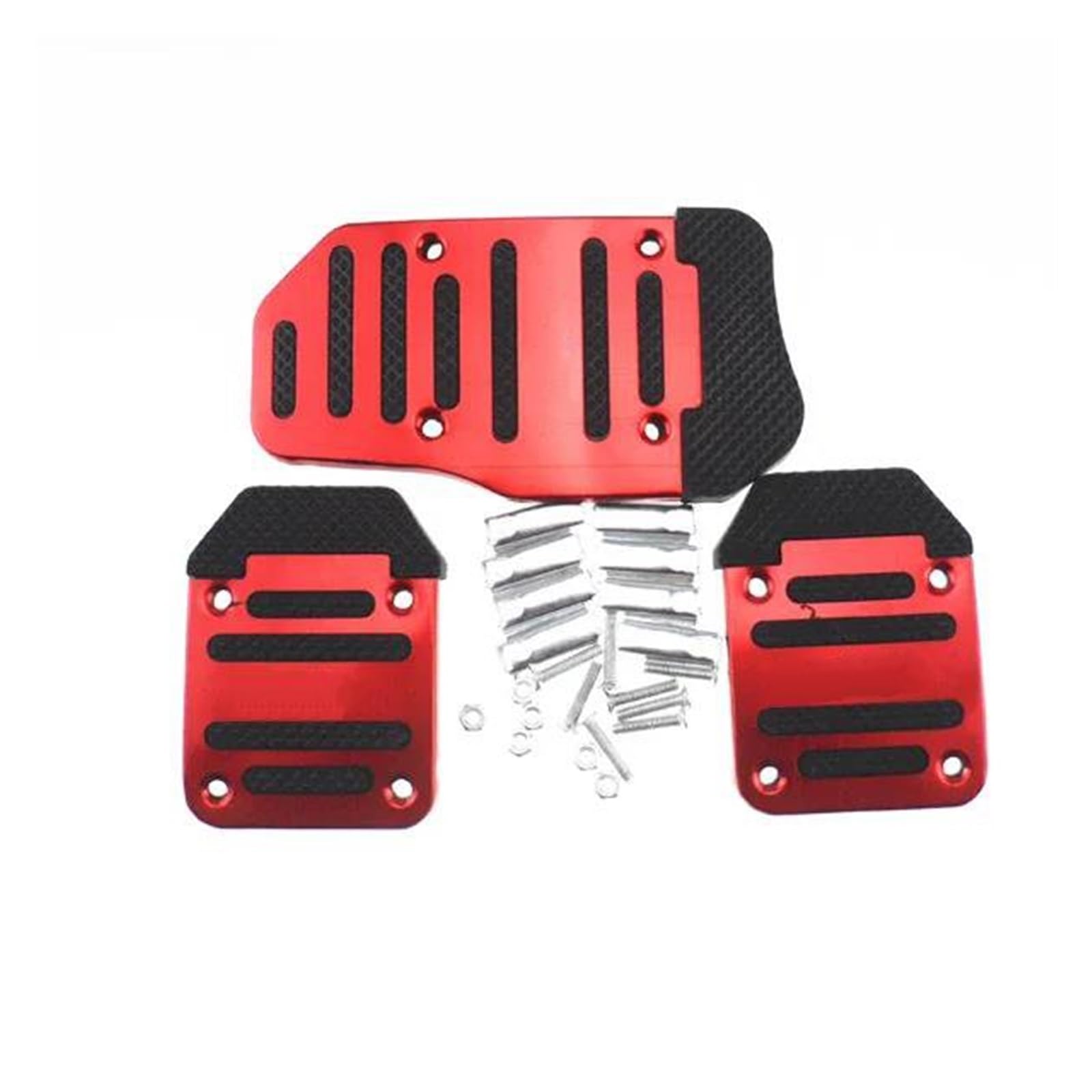 Bremskupplungspedalauflage Für Peugeot 206 207 208 301 307 308 407 2008 3008 4008 Aluminium-Pedal Mit Rutschfester Oberfläche Auto-Fußbremspedalauflagen(Red MT) von SUTVCM