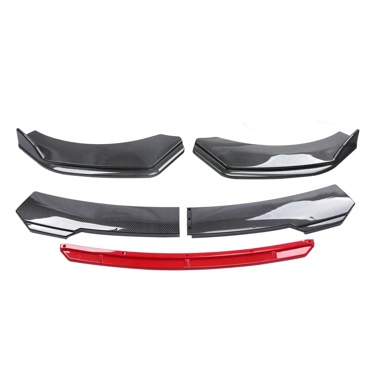 Für Chrysler 300 C SRT8 Auto-Frontstoßstangenspoiler Lippe Kinn Diffusor Splitter-Kit Schutzabdeckungen Seitenschweller für Autos(Carbonfaser rot) von SVTSTRQE