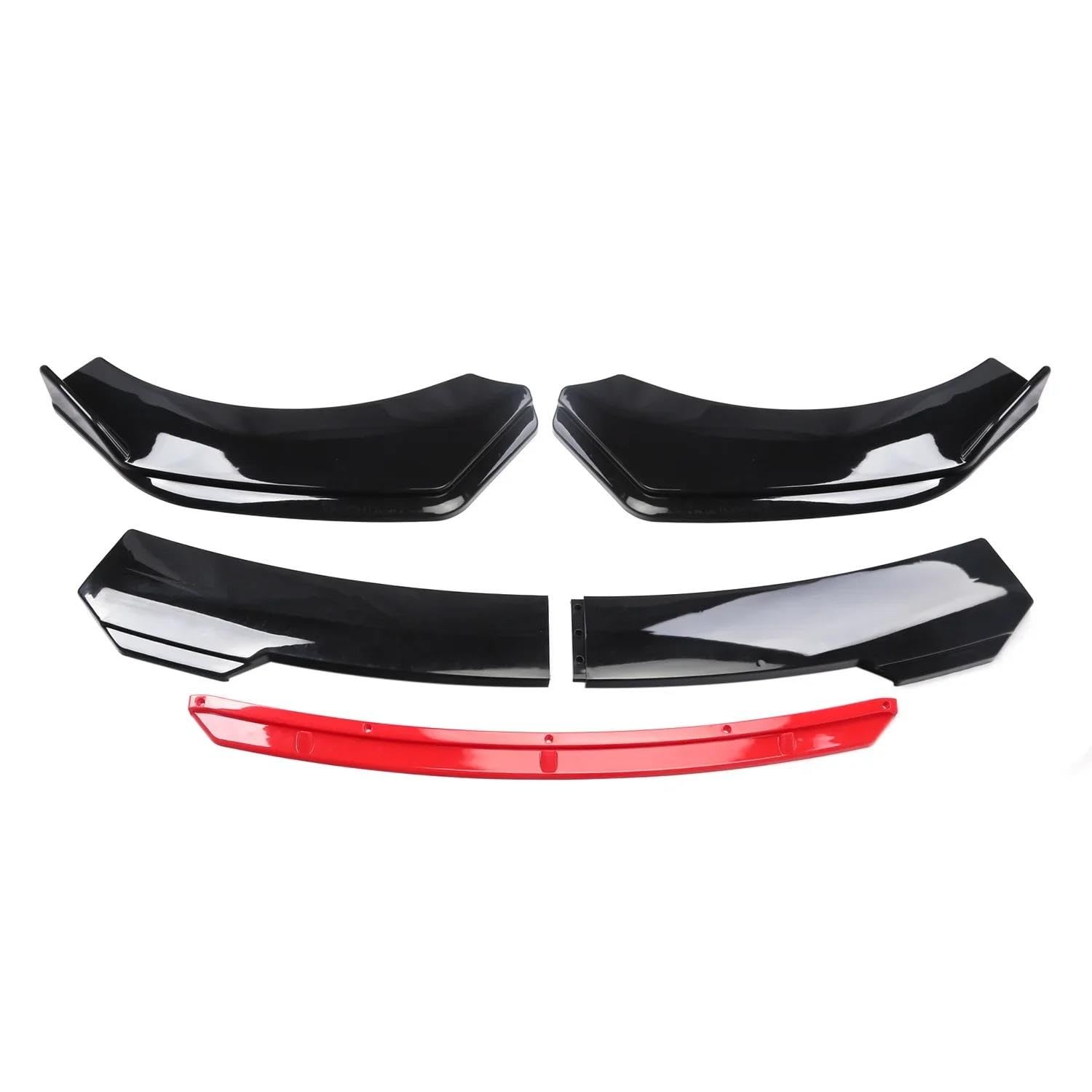 Für Chrysler 300 C SRT8 Auto-Frontstoßstangenspoiler Lippe Kinn Diffusor Splitter-Kit Schutzabdeckungen Seitenschweller für Autos(Schwarz Rot) von SVTSTRQE