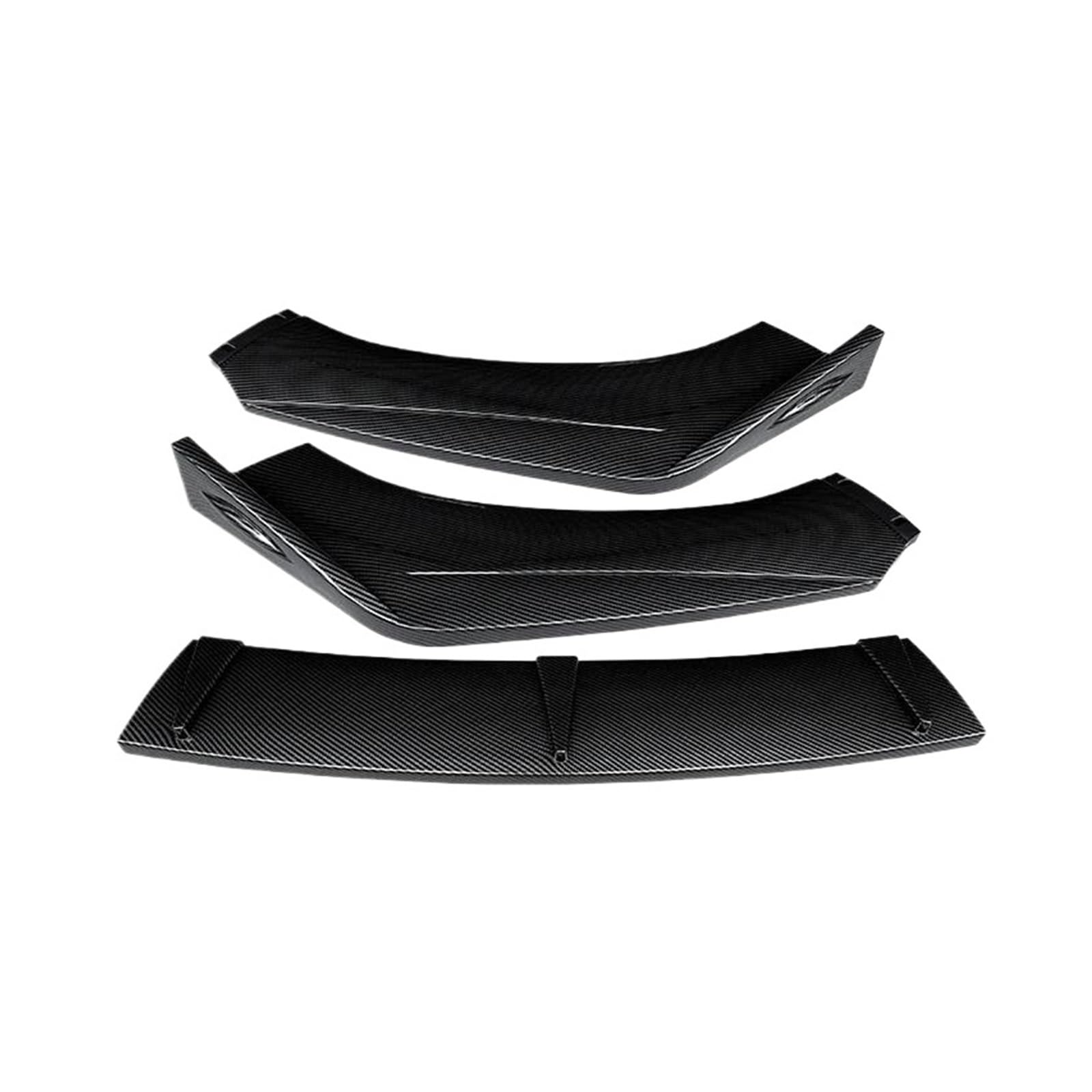 Gemusterter Frontstoßstangensplitter-Lippendiffusor Für A1 2011-2019 Spoiler-Bodykit-Schutz Seitenschweller für Autos(Carbonfaser-Optik) von SVTSTRQE