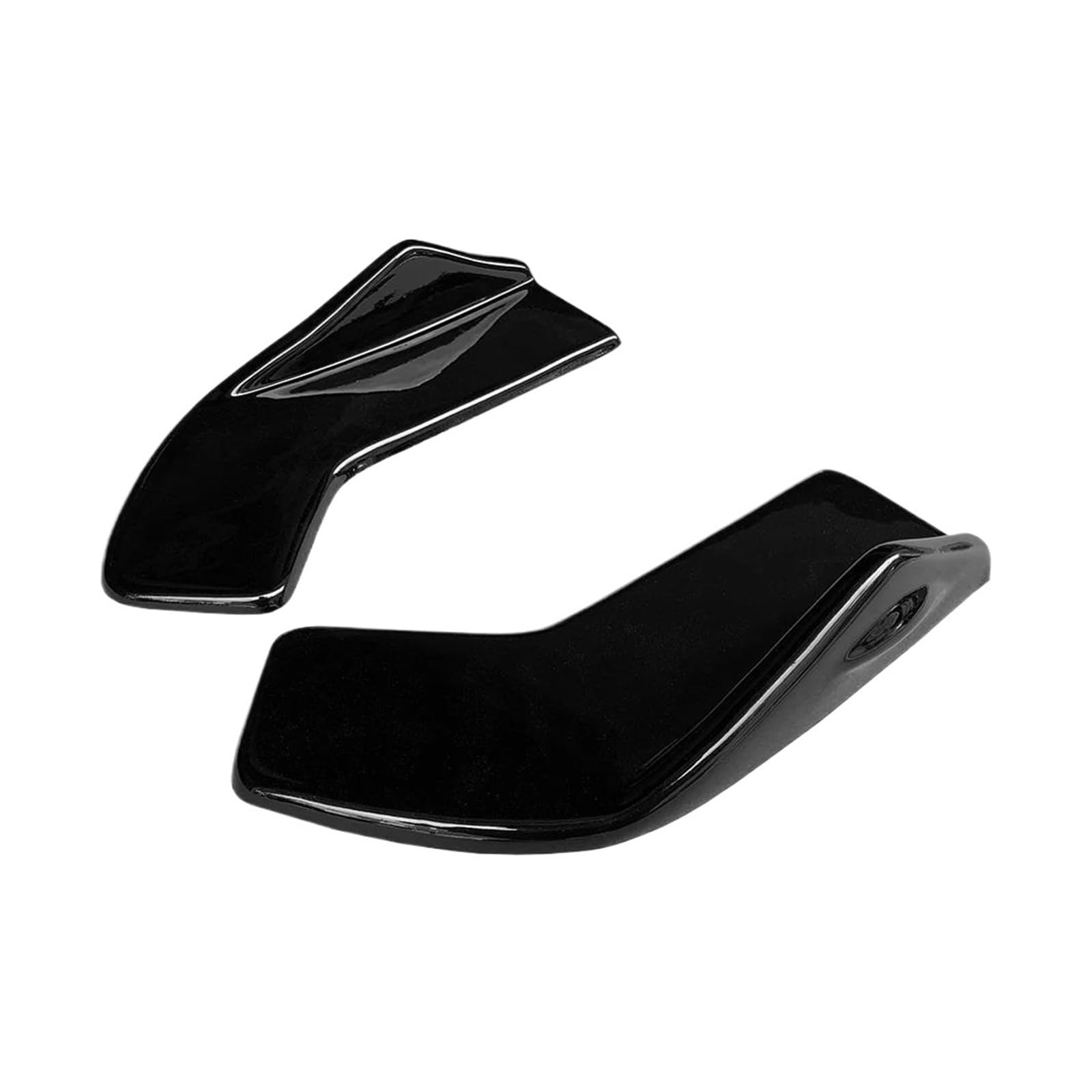 Heckstoßstangen-Splitter-Schürzenlippe Für Golf MK7 8 2014-2023 Spoiler Duck Wing Diffusor Eckschutz Seitenschweller für Autos(Schwarz glänzend) von SVTSTRQE