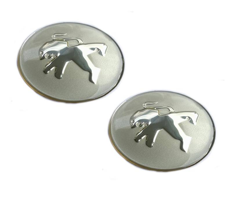 2 Stück 65mm Diameter Aufkleber passend fürPeugeot-Auto Style mit Logo. Für Auto Tuning, Nabenkappen, Abdeckkappen usw. Sticker mit Emblem. (2St. Peug. Silber 65mm) von SVV