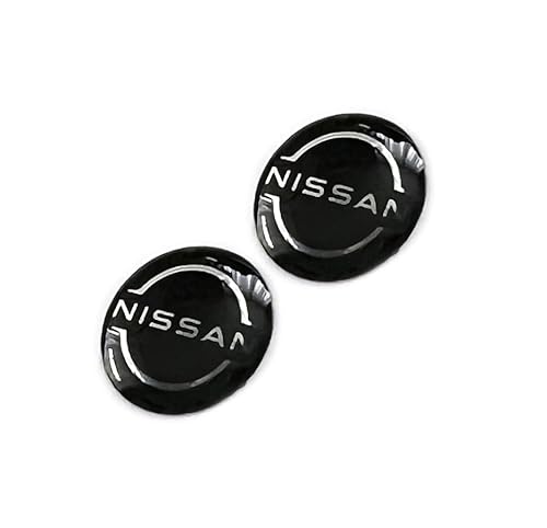 2 Stück Aufkleber 12mm Diameter passend für NissanAuto mit Logo Kfz. Für Schlüssel Key Fernbedienung usw. Sticker mit Emblem (12mm Niss. 2St.) von SVV