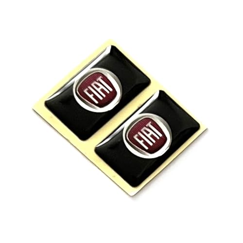 2 Stück Aufkleber 18 x 11 mm. Passend für FIAT-Auto mit Logo Kfz. Für Innerraum, Salon, Schlüssel, Key usw. Dekorative Sticker mit Emblem (18x11mm Fi.. 2St.) von SVV