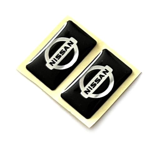 2 Stück Aufkleber 18 x 11 mm. Passend für Nissan-Auto mit Logo Kfz. Für Innerraum, Salon, Schlüssel, Key usw. Dekorative Sticker mit Emblem (18x11mm Niss.. 2St.) von SVV