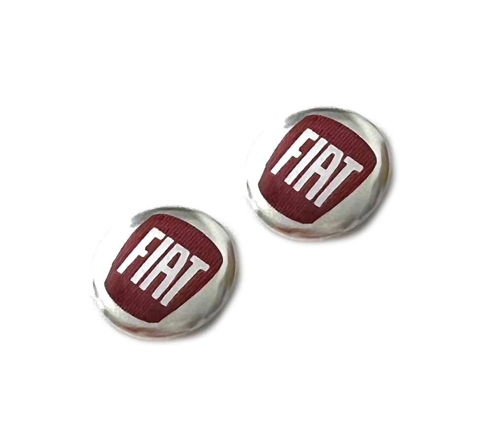 2 Stück Aufkleber mit Logo 14mm Diameter für.FIAT Auto Kfz. Für Schlüssel Key Fernbedienung usw. Sticker mit Emblem (14mm 2St. v2) von SVV