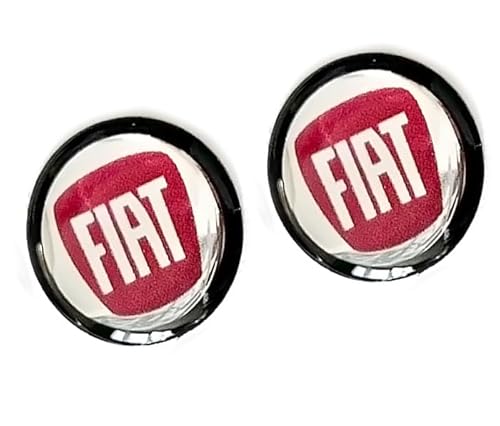 2 Stück Aufkleber mit Logo 15mm Diameter für.FIAT Auto Kfz. Für Schlüssel Key Fernbedienung usw. Sticker mit Emblem (15mm 2St. Fia.t Schwarz - Weiß - Rot Epoxy) von SVV