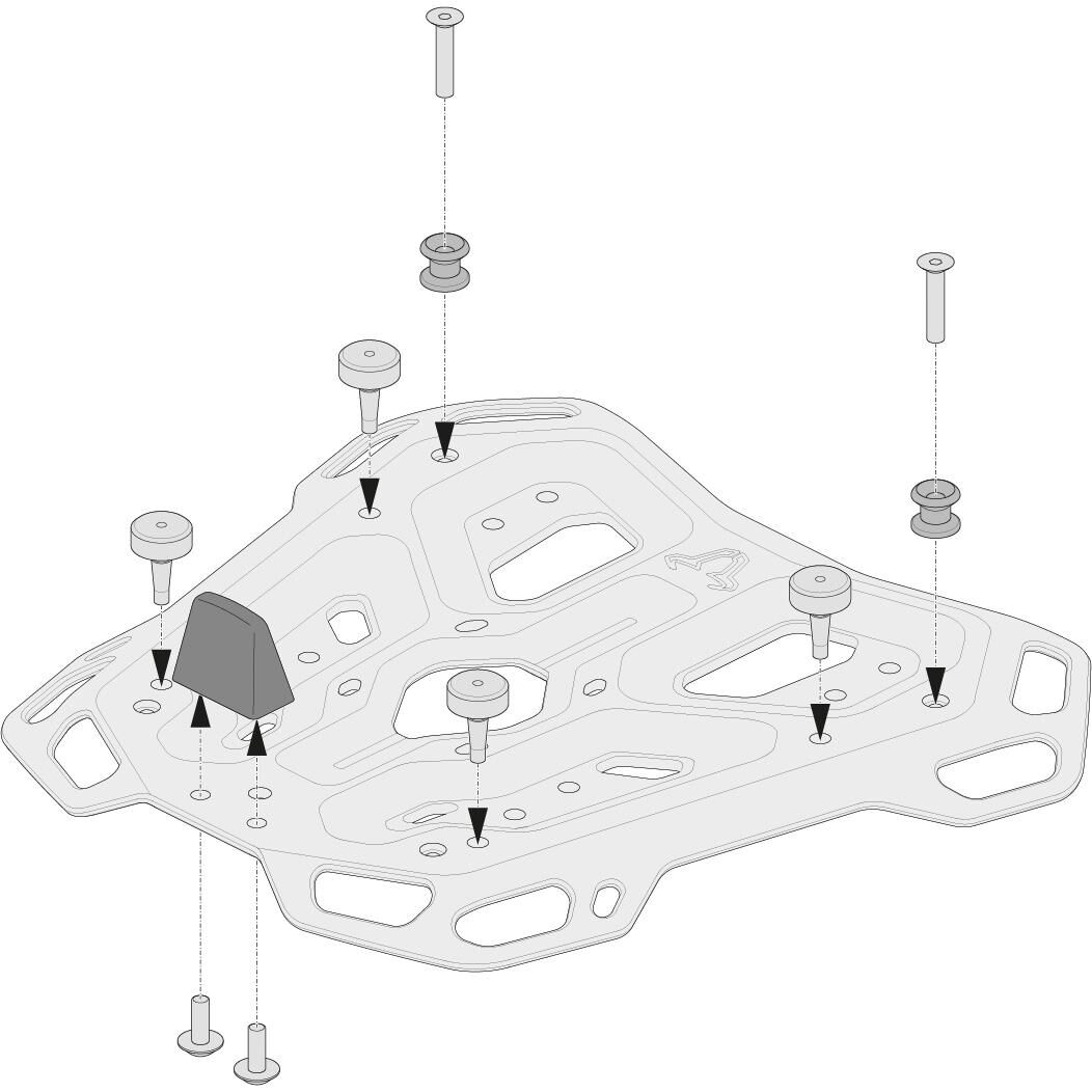 SW-MOTECH QUICK-LOCK Adventure-Rack Adapterkit für Givi Monokey von SW-MOTECH