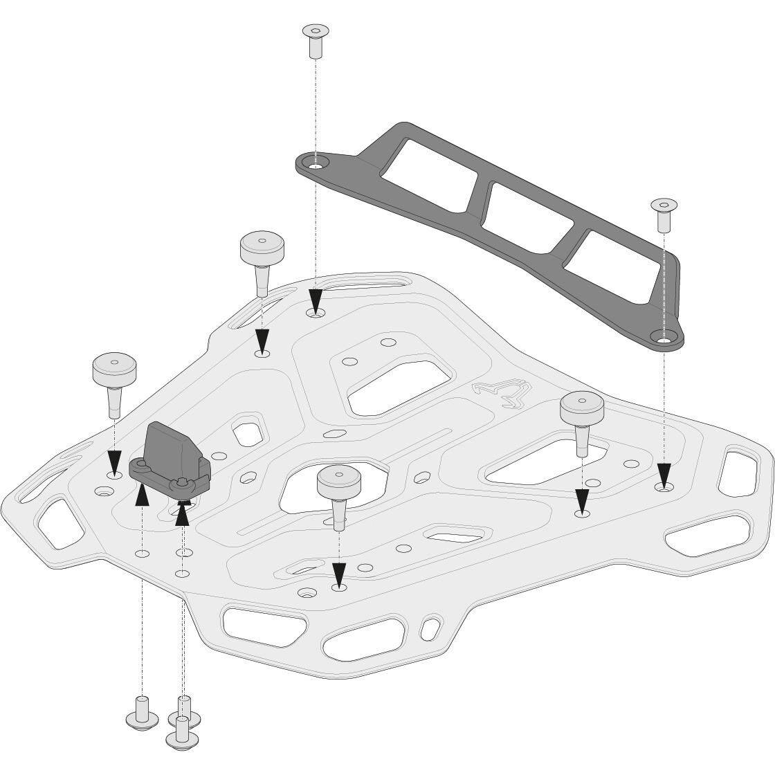 SW-MOTECH QUICK-LOCK Adventure-Rack Adapterkit für Givi Monolock von SW-MOTECH